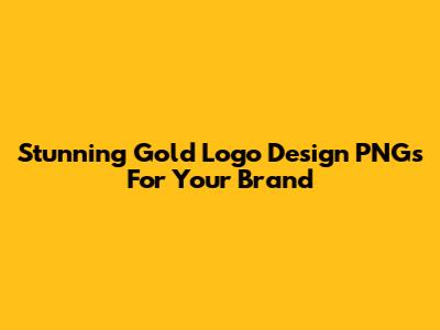 Stunning Gold Logo Design PNGs For Your Brand
