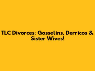 TLC Divorces: Gosselins, Derricos & Sister Wives!