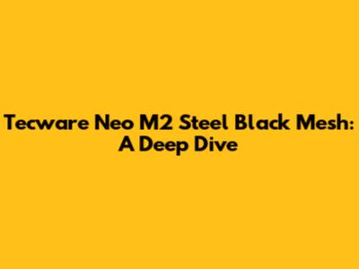 Tecware Neo M2 Steel Black Mesh: A Deep Dive