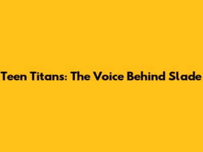 Teen Titans: The Voice Behind Slade