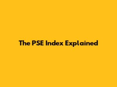 The PSE Index Explained