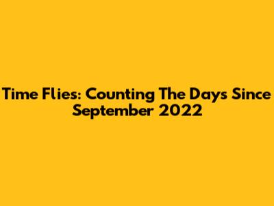 Time Flies: Counting The Days Since September 2022