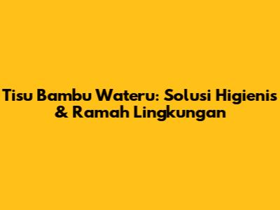 Tisu Bambu Wateru: Solusi Higienis & Ramah Lingkungan