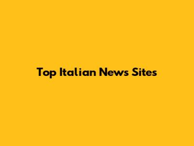 Top Italian News Sites