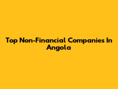 Top Non-Financial Companies In Angola