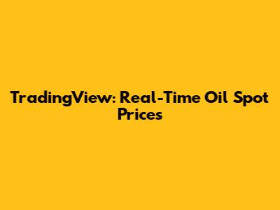 TradingView: Real-Time Oil Spot Prices