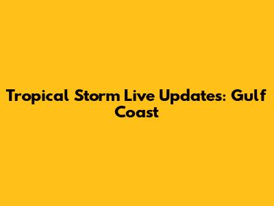 Tropical Storm Live Updates: Gulf Coast