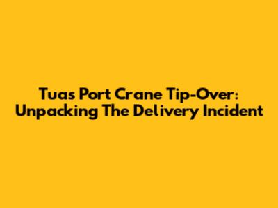 Tuas Port Crane Tip-Over: Unpacking The Delivery Incident