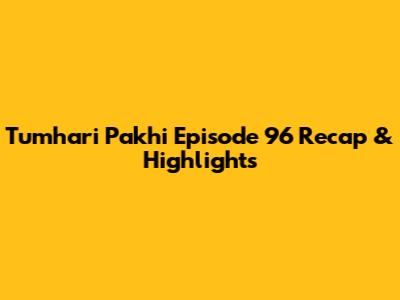 Tumhari Pakhi Episode 96 Recap & Highlights